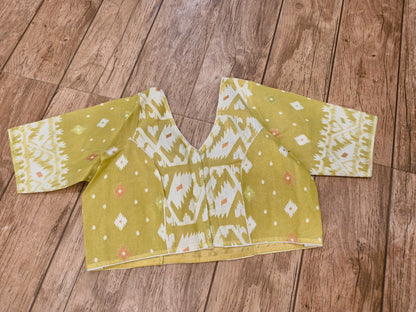 Alpine Glass Sleeve Rasham Jamdani Blouse SN26WP099