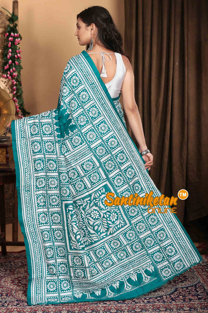 Pure Bangalore Silk Kantha Stitch Saree SN2023A7138