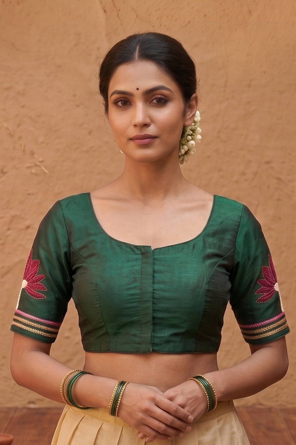 Kantha Stitch Blouse SN2023WP010