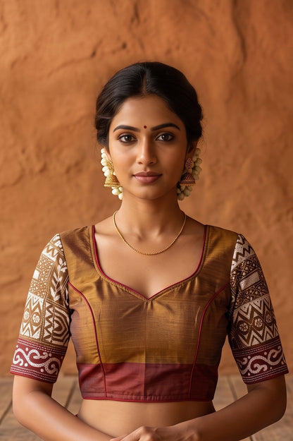 Kantha Stitch Blouse SN2023WP04