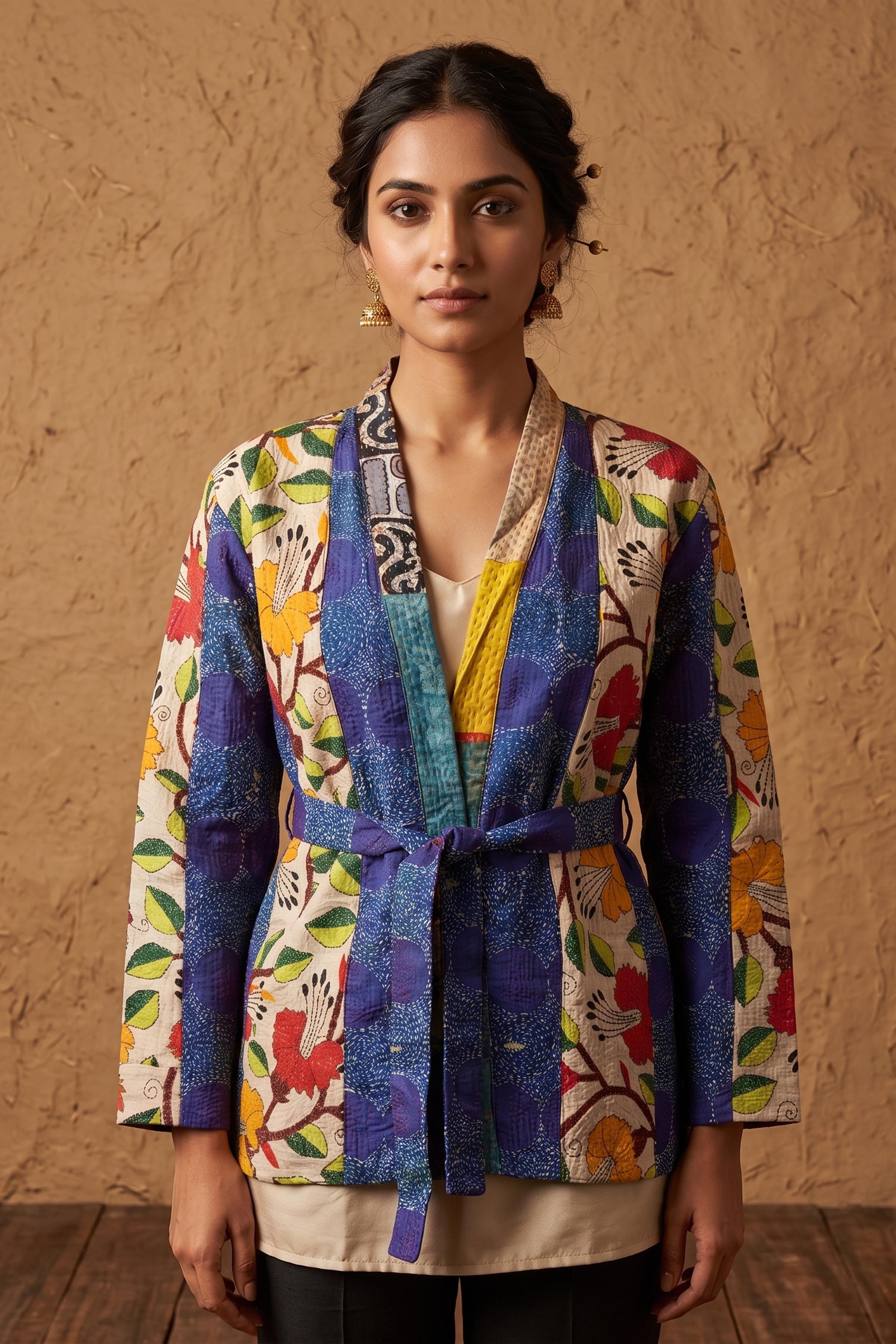 Tussar Kantha Stitch Women&