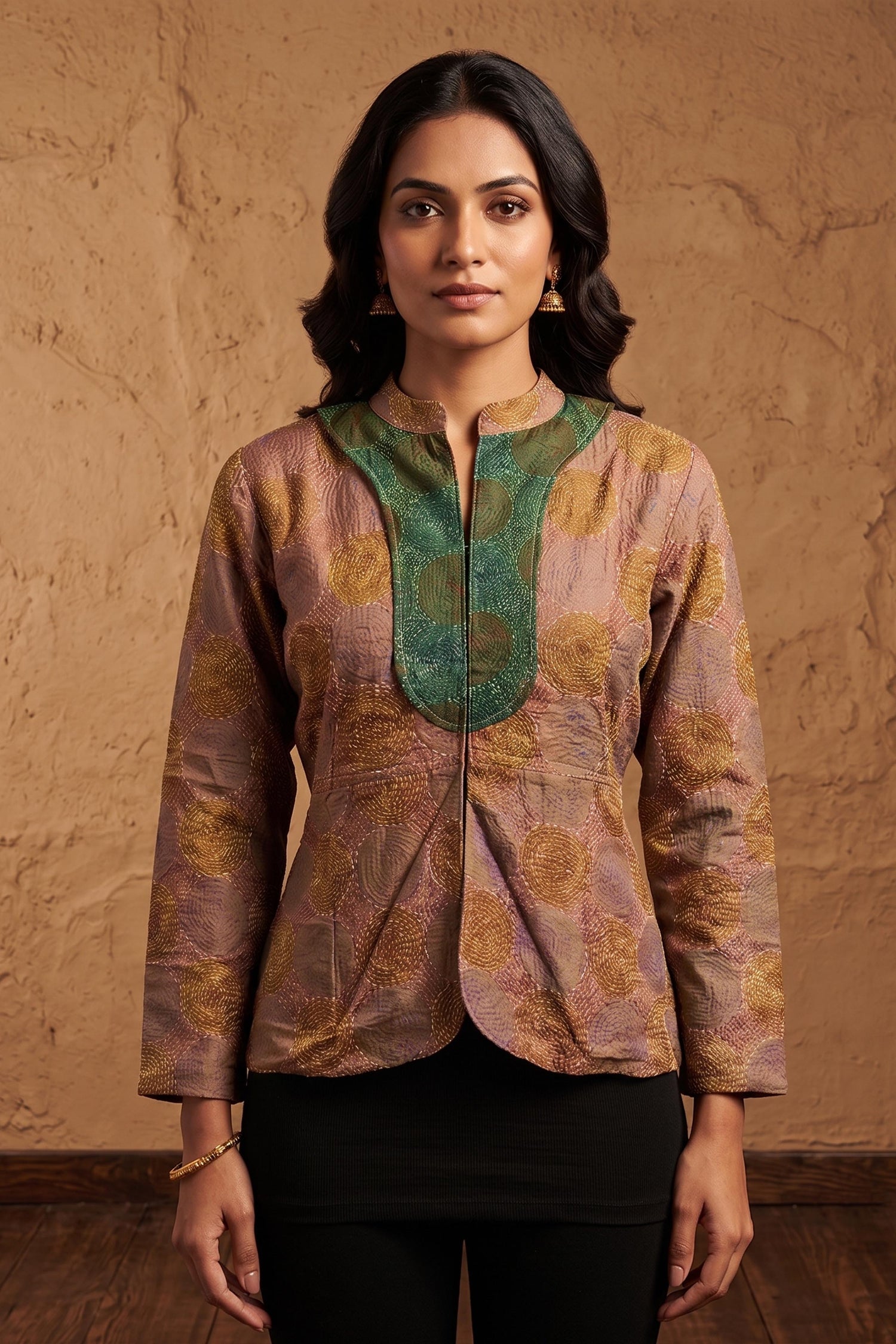 Tussar Kantha Stitch Women&