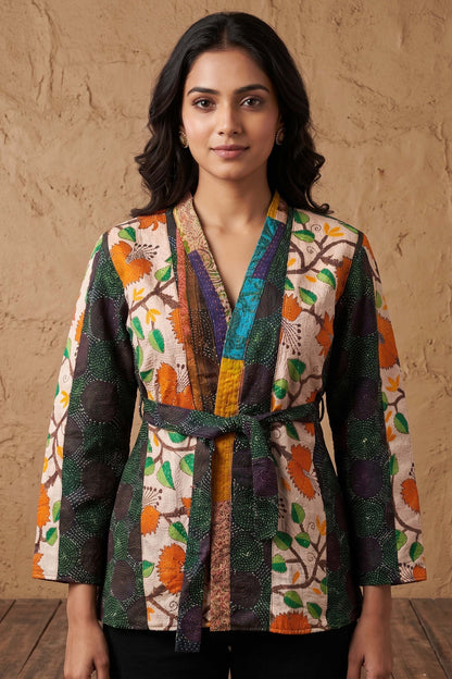 Tussar Kantha Stitch Women&