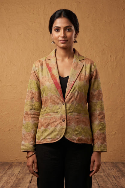 Tussar Kantha Stitch Women&