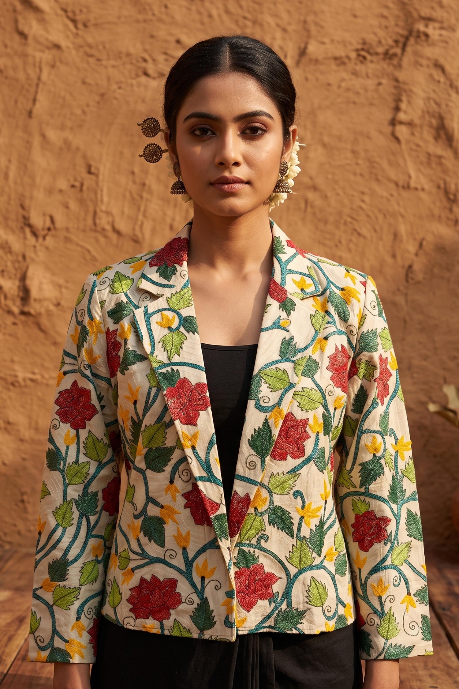 Tussar Kantha Stitch Women&