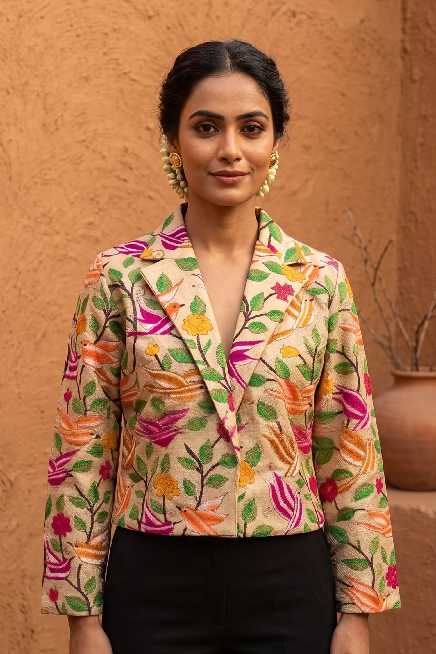 Tussar Kantha Stitch Women&