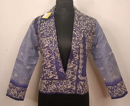 Pure Bangalore Silk Kantha Stitch Women&