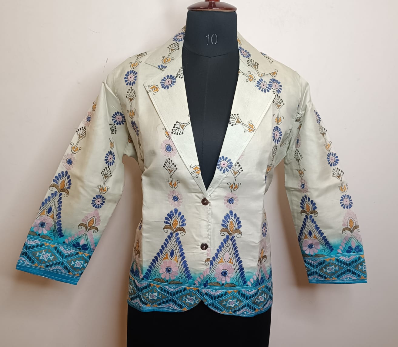 Pure Bangalore Silk Kantha Stitch Women&