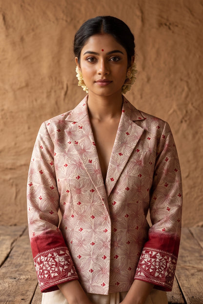 Pure Bangalore Silk Kantha Stitch Women&