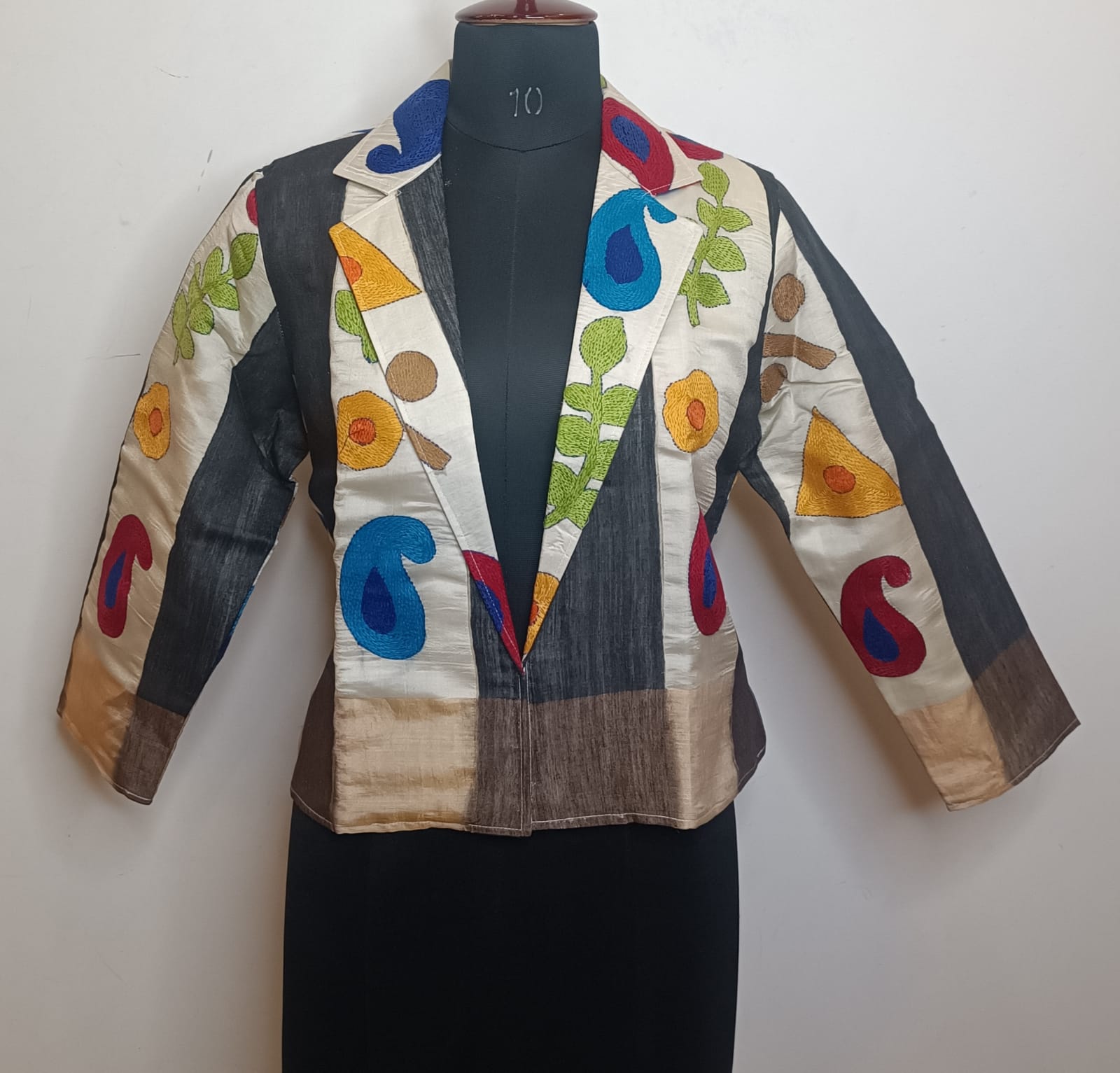 Pure Bangalore Silk Kantha Stitch Women&