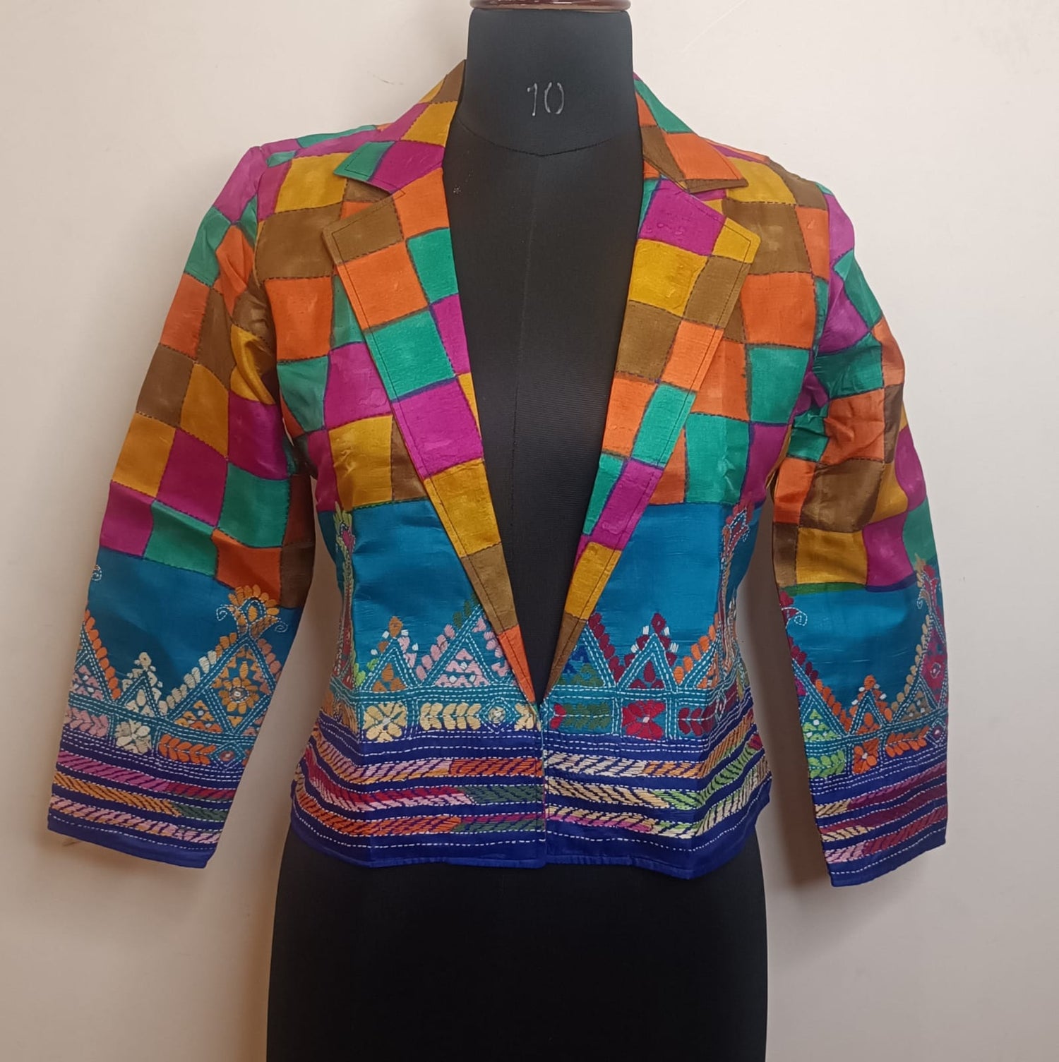 Pure Bangalore Silk Kantha Stitch Women&