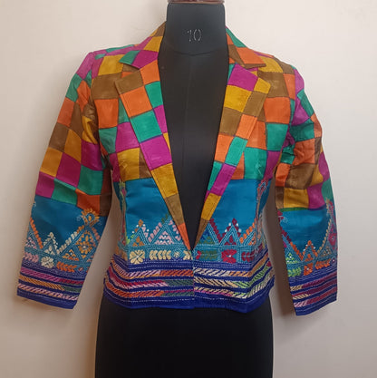 Pure Bangalore Silk Kantha Stitch Women&
