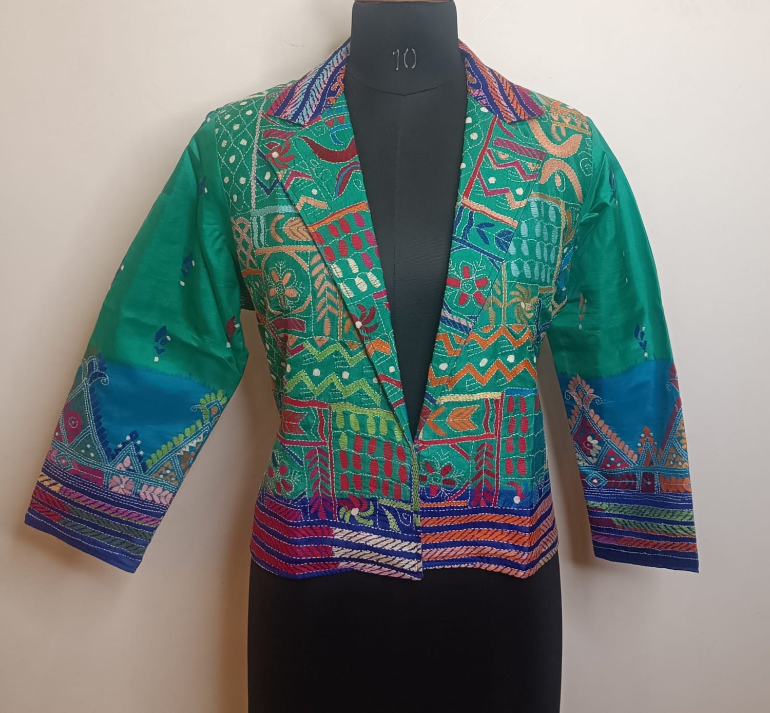 Pure Bangalore Silk Kantha Stitch Women&