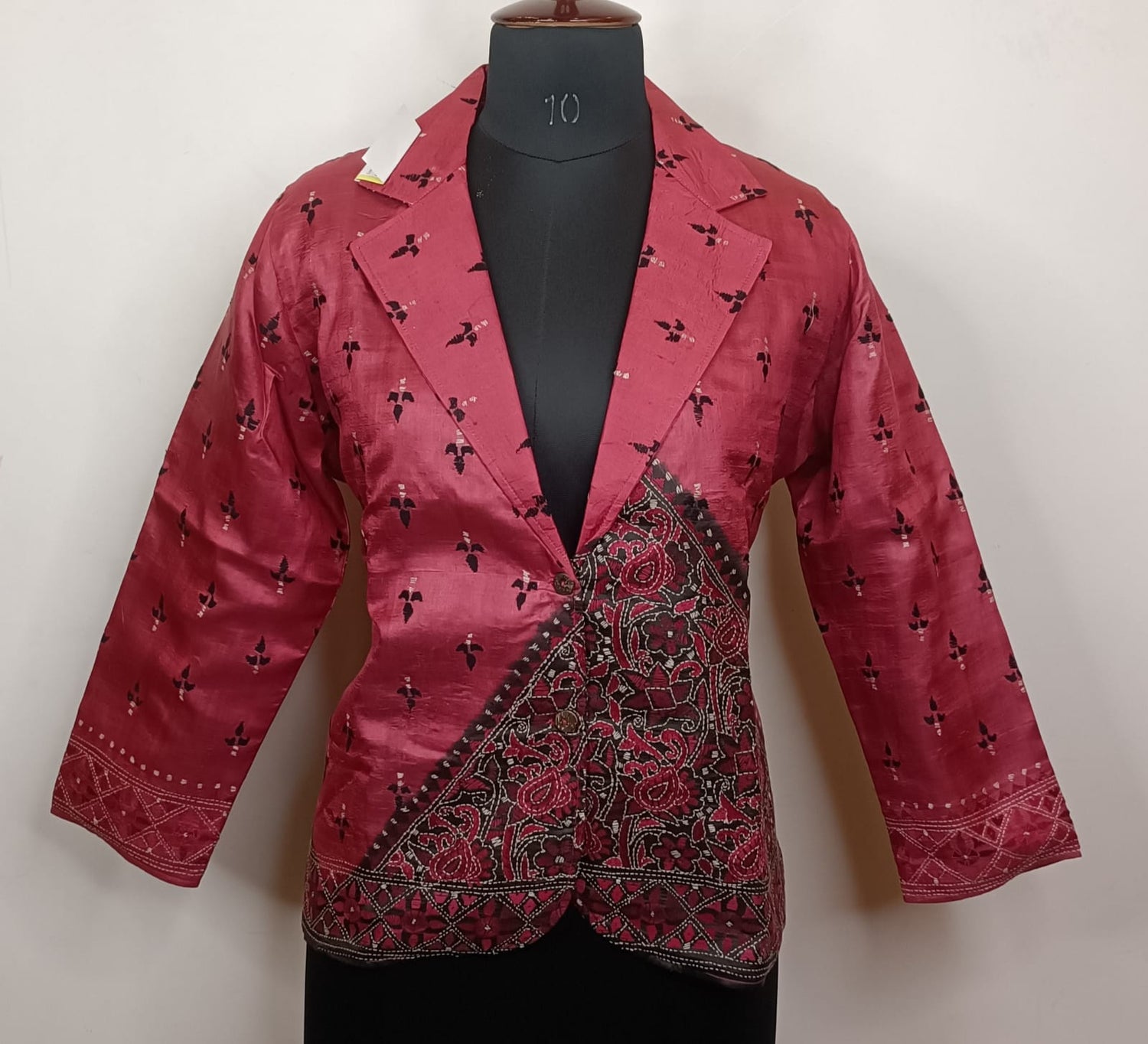 Pure Tussar Silk Kantha Stitch Women&