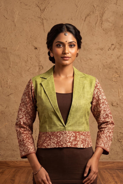 Pure Tussar Silk Kantha Stitch Women&