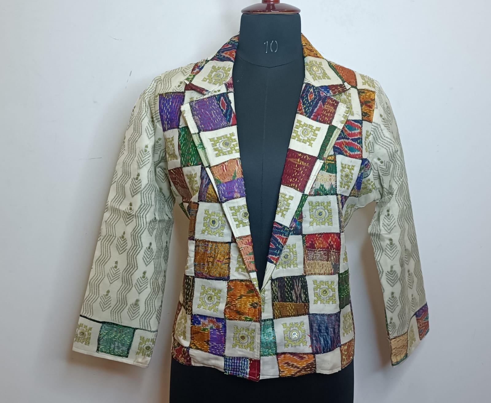 Semi Tussar Silk Kantha Stitch Women&