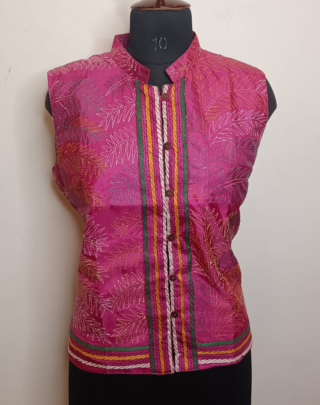 Pure Tussar Silk Kantha Stitch Women&