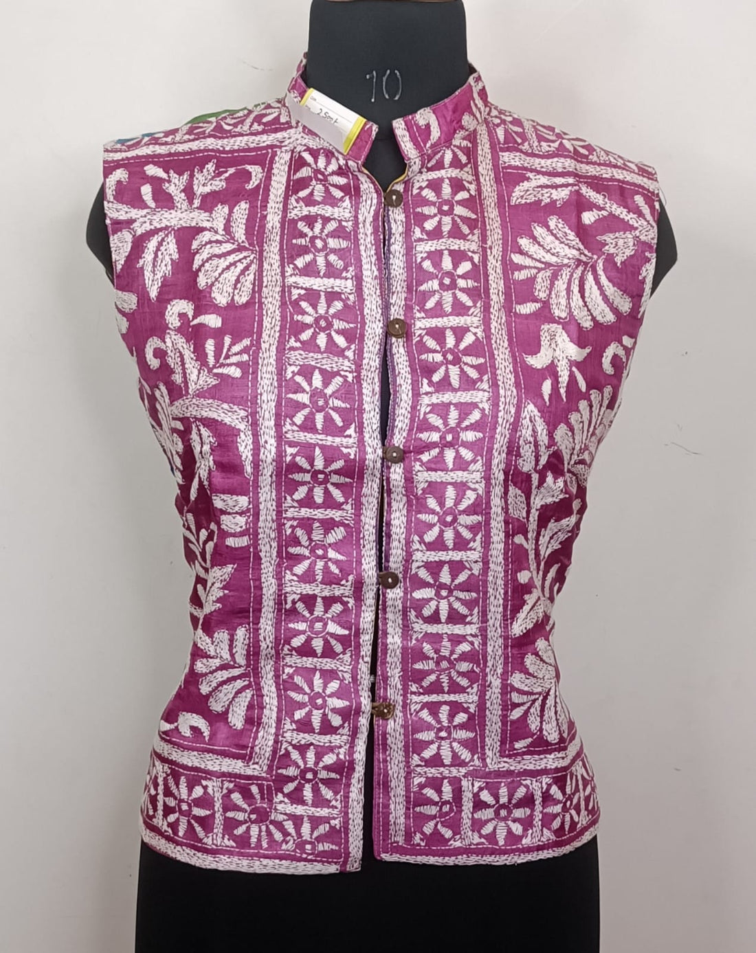 Pure Tussar Silk Kantha Stitch Women&