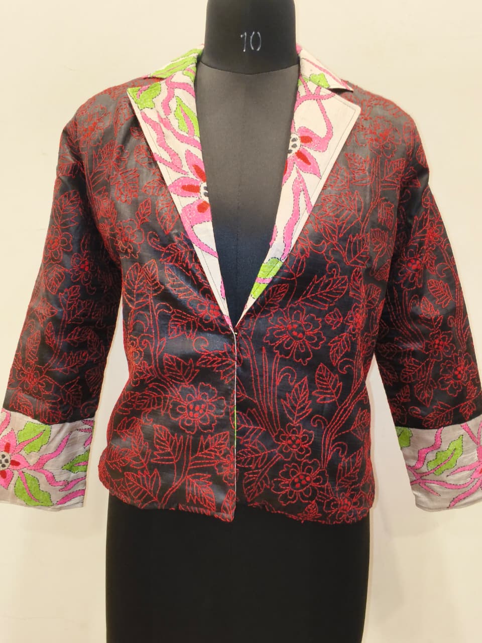 Pure Tussar Silk Kantha Stitch Women&