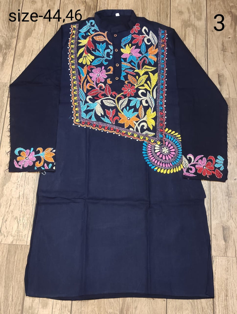 Cotton Kantha Stitch (Hand Embroidery) Panjabi SN2023WPCK02