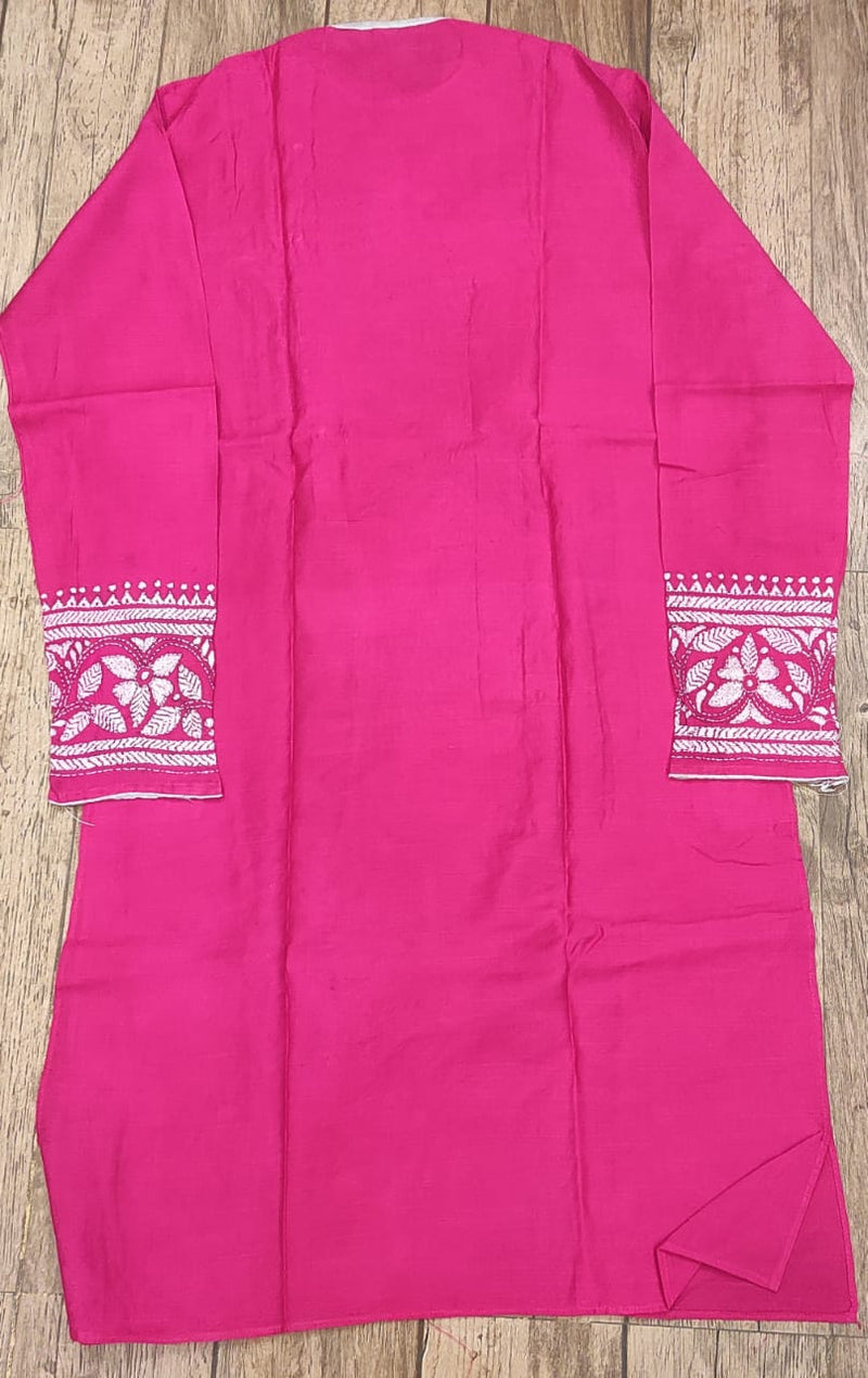 Bhagalpur Silk Kantha Stitch (Hand Embroidery) Panjabi SN2023WPSK33