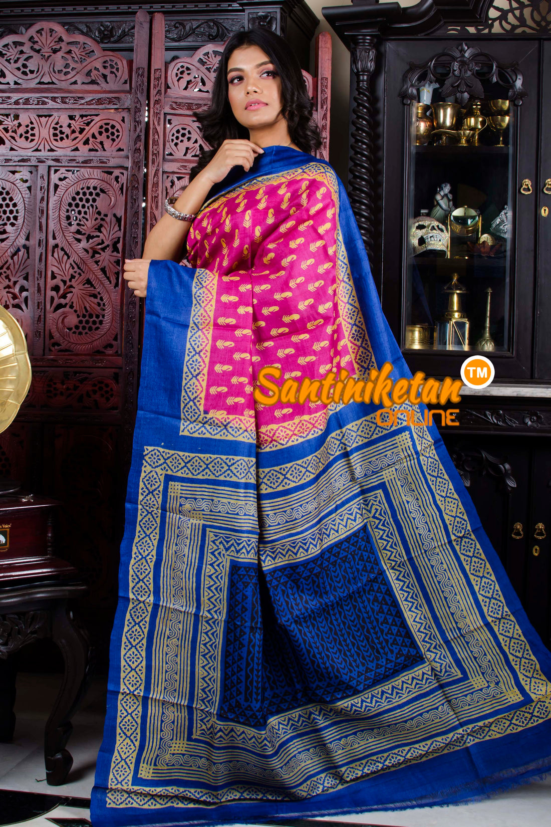 Hand Crafted Designer Tussar Silk SN20195828