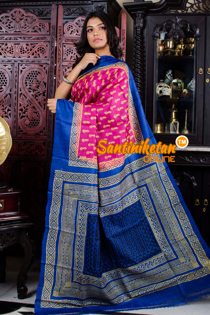 Hand Crafted Designer Tussar Silk SN20195828
