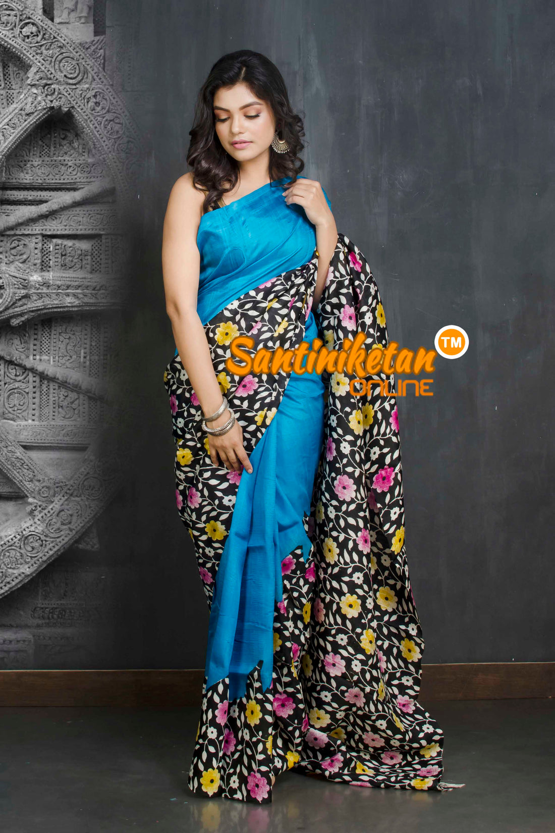 Hand Block On Murshidabad Silk SN20209102