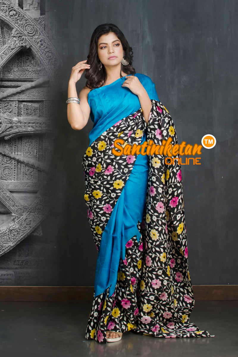 Hand Block On Murshidabad Silk SN20209102