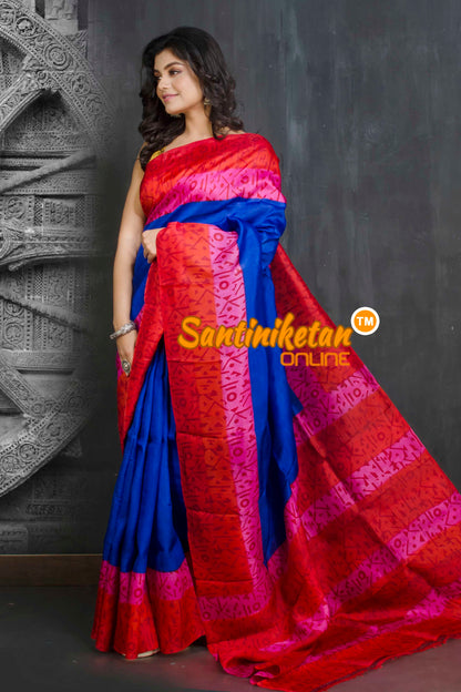 Hand Block On Murshidabad Silk SN20209143