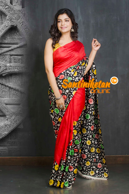 Hand Block On Murshidabad Silk SN20209146