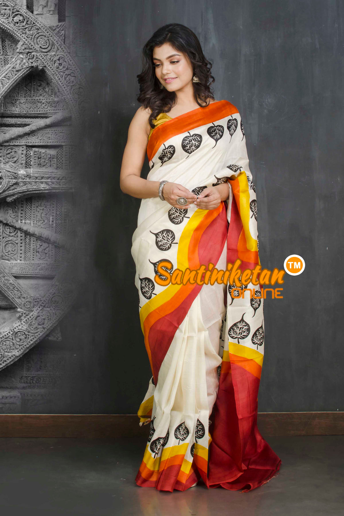 Hand Block On Murshidabad Silk SN20209197