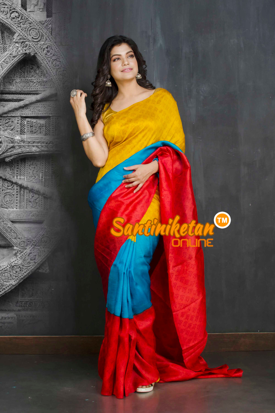 Hand Block On Murshidabad Silk SN20209207