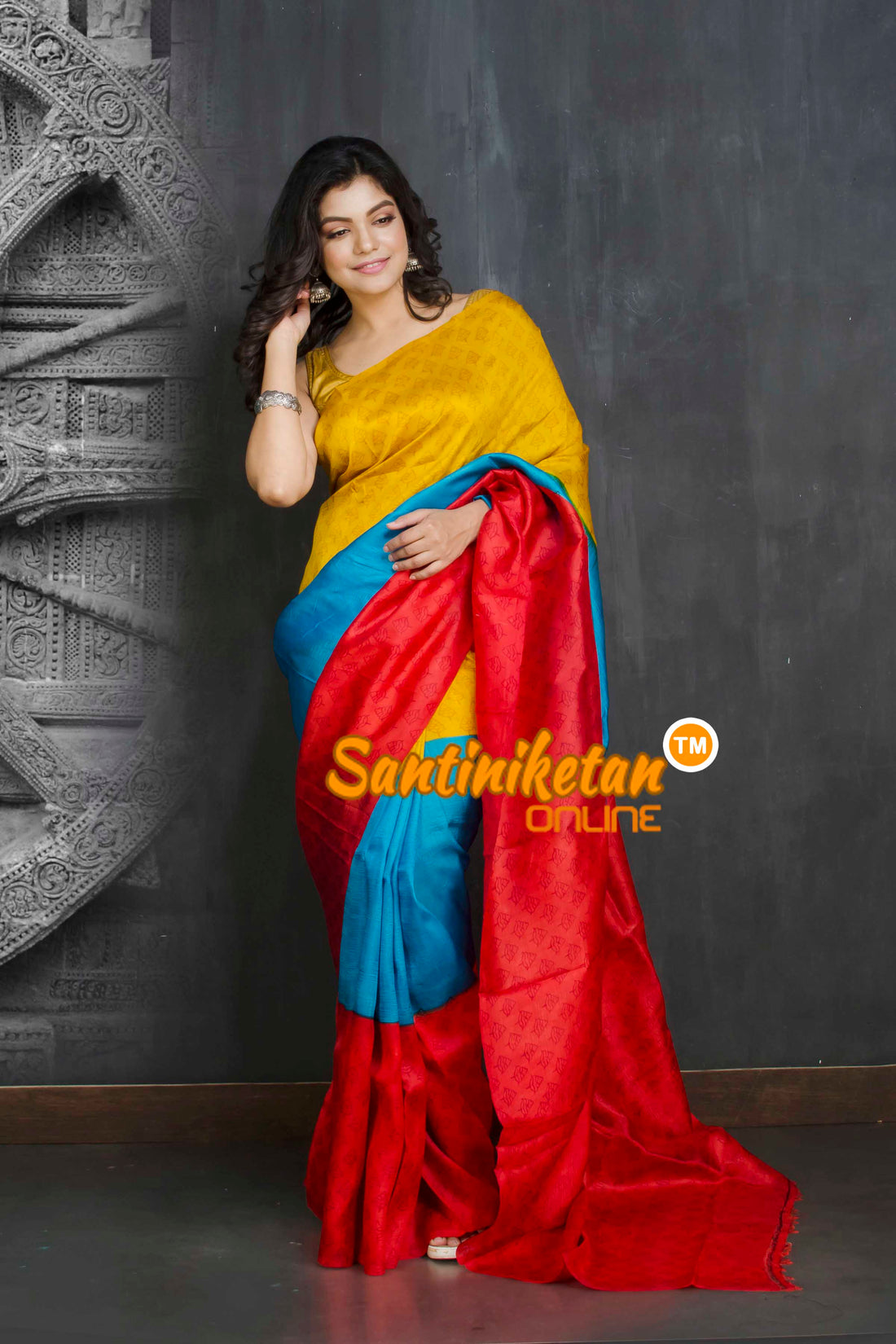 Hand Block On Murshidabad Silk SN20209207