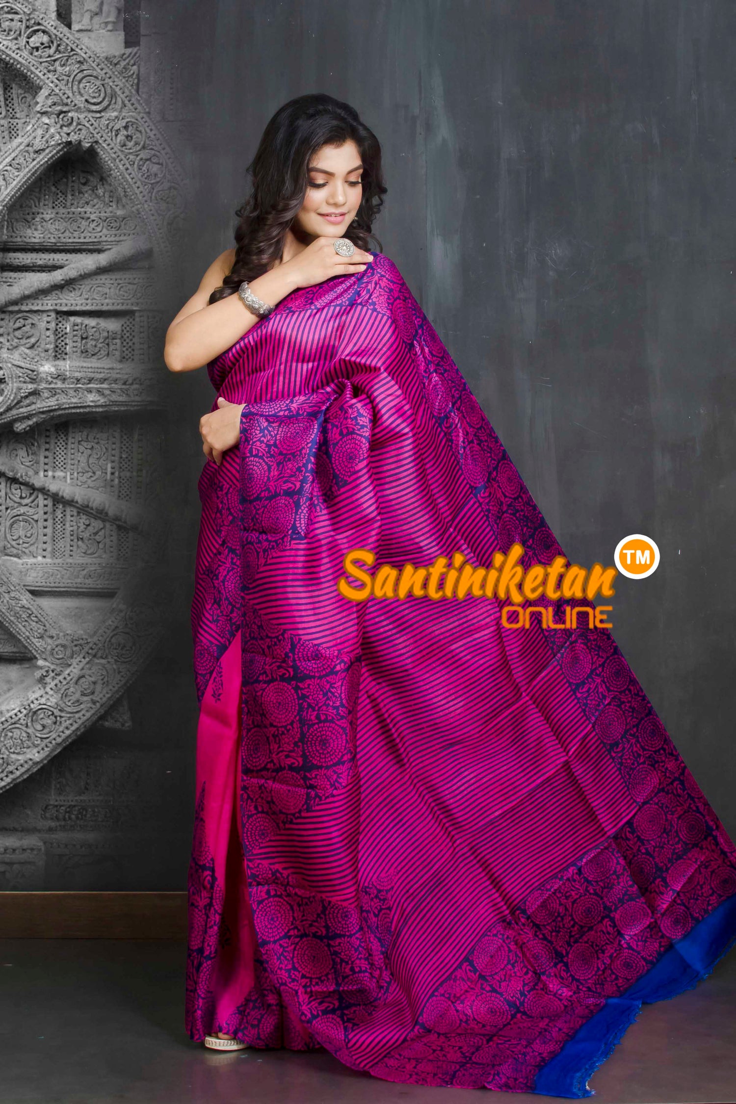 Hand Block On Murshidabad Silk SN20209245