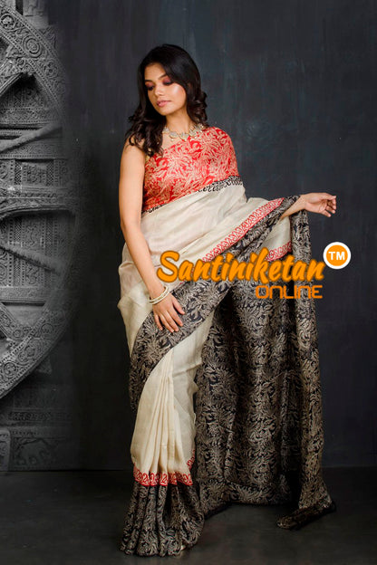 Hand Block On Murshidabad Silk SN20201871