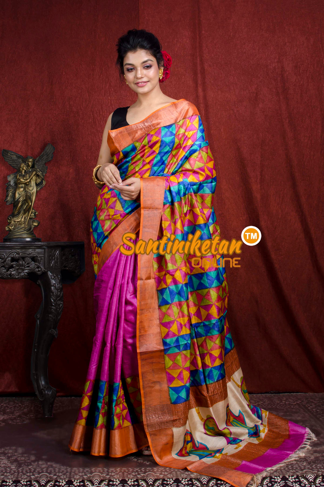 Hand Painted Tussar Silk SN20206949