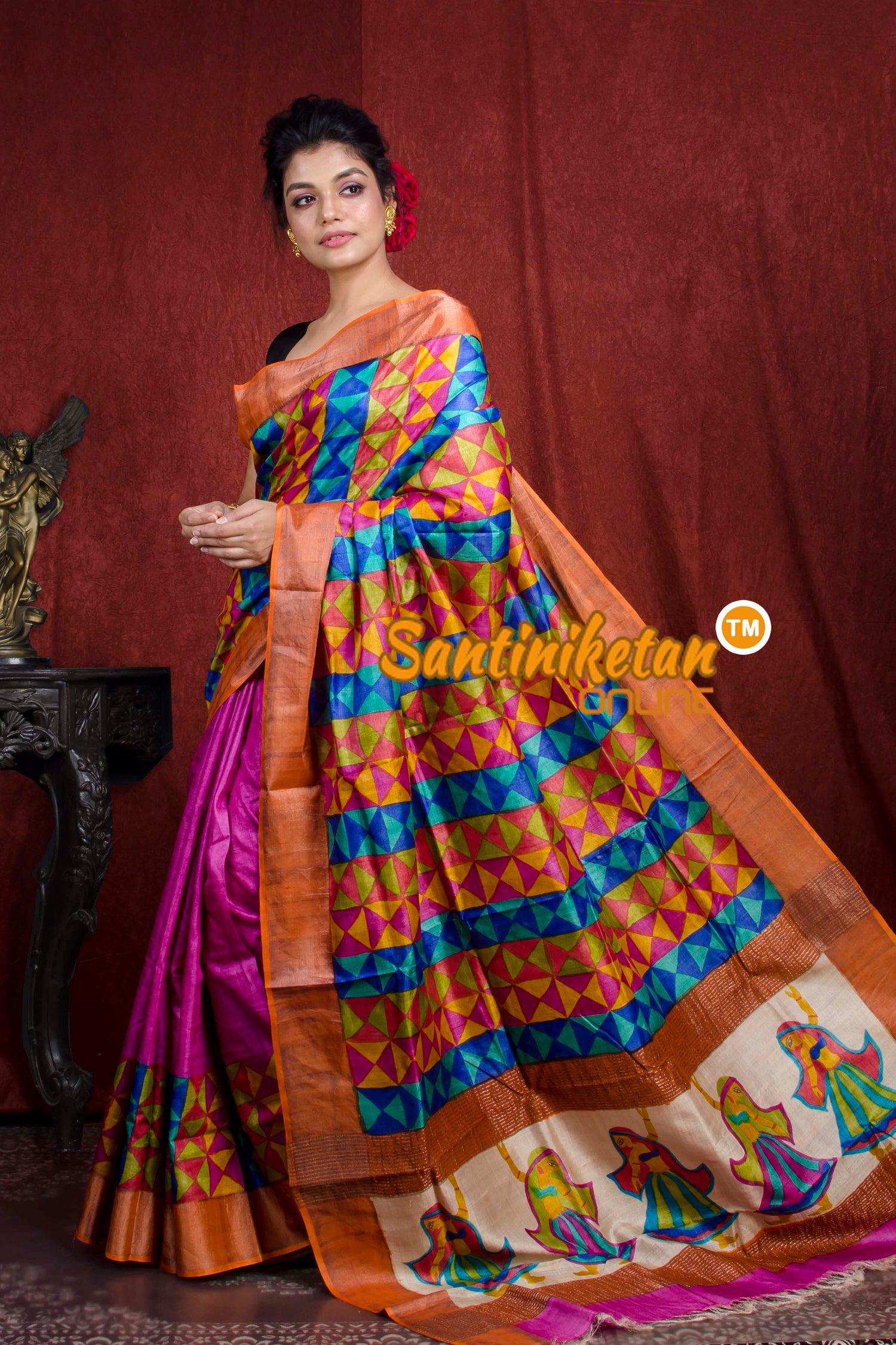 Hand Painted Tussar Silk SN20206949