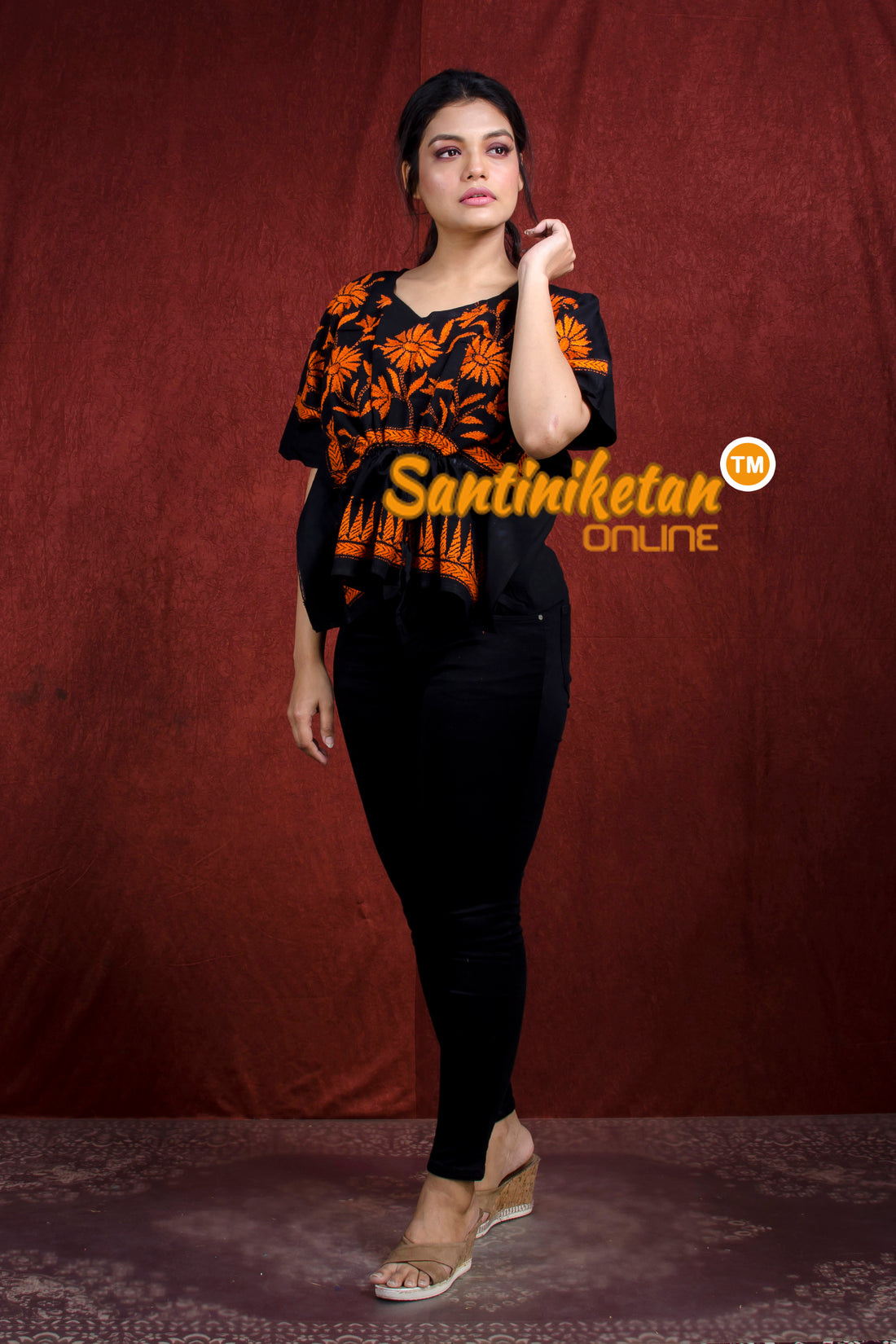 Kantha Hand Embroidery Kaftan SN20218242