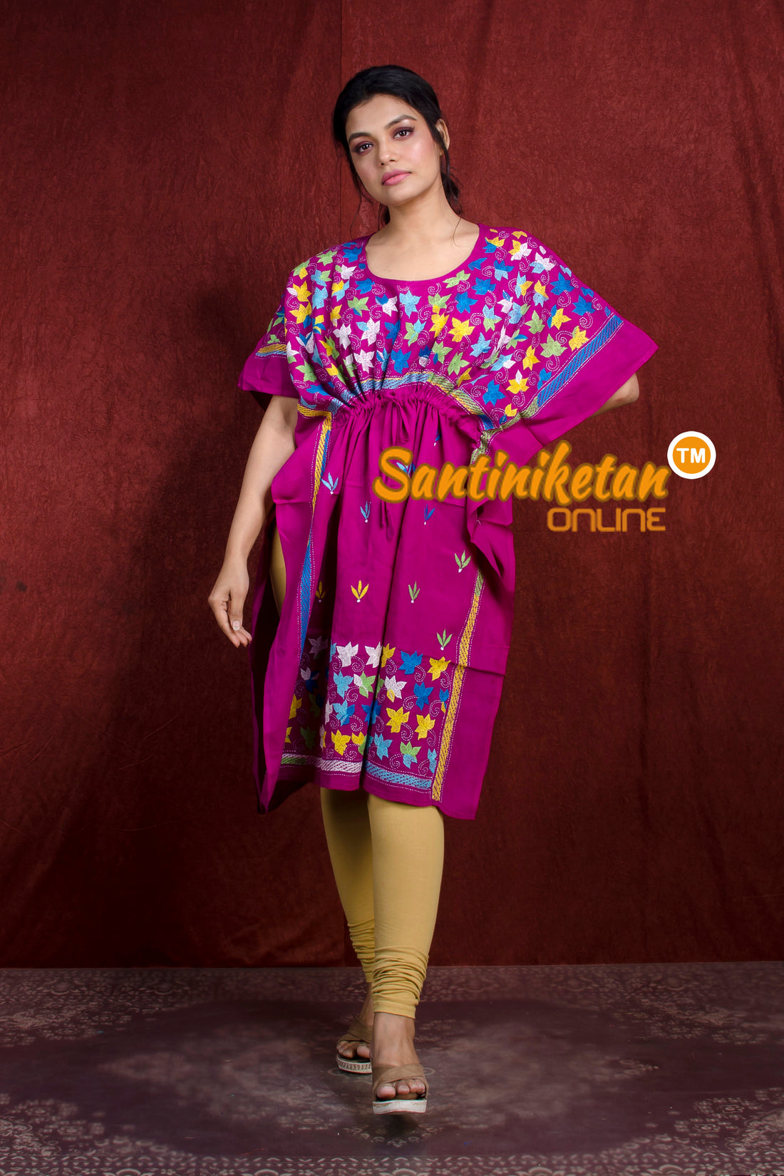 Kantha Hand Embroidery Kaftan SN20218332