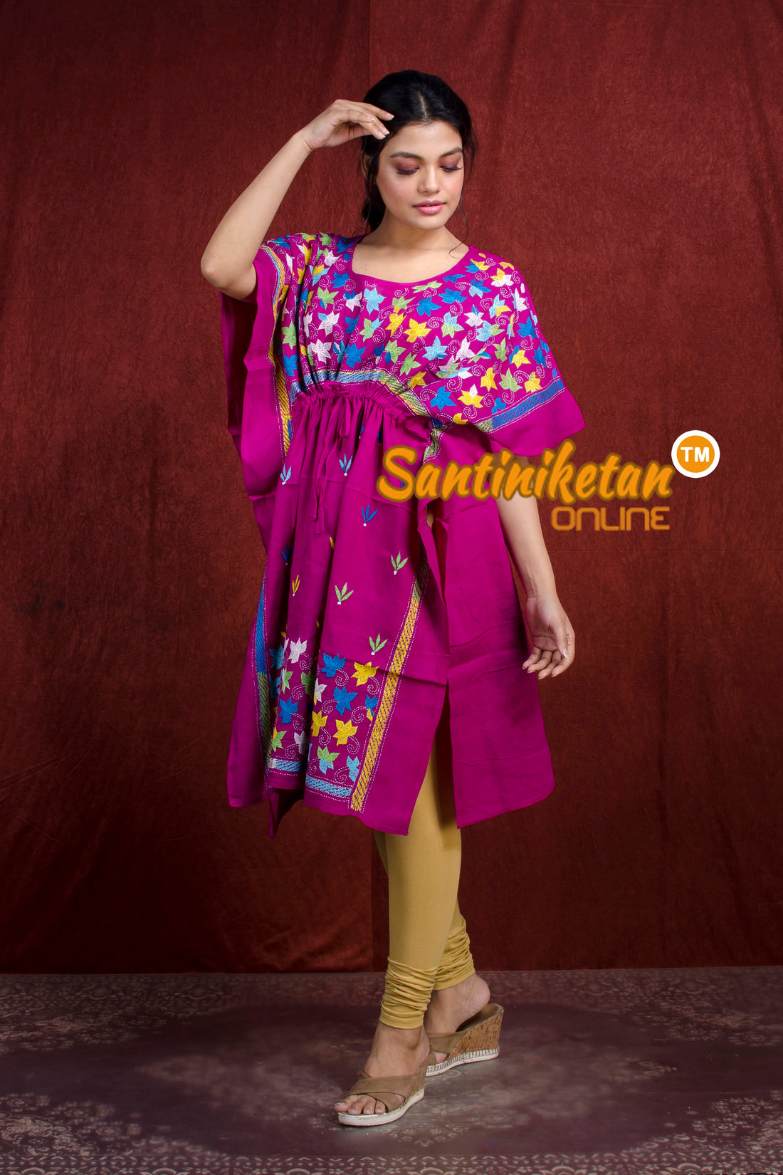 Kantha Hand Embroidery Kaftan SN20218332
