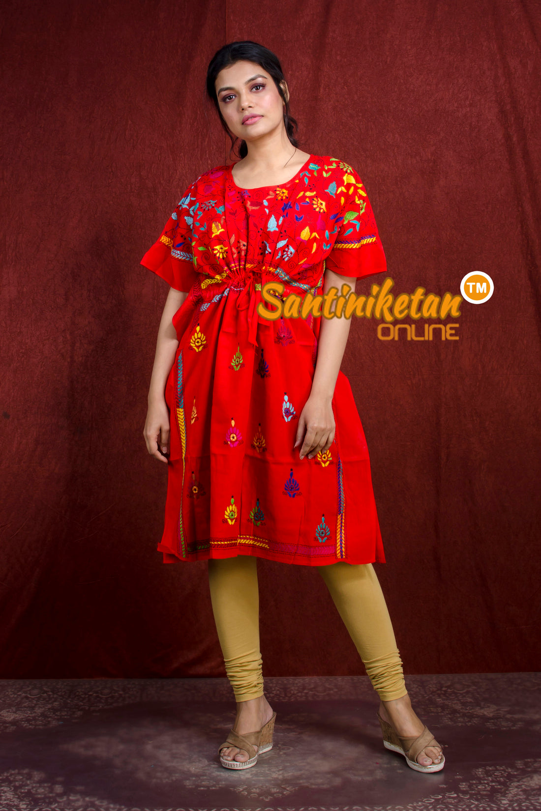 Kantha Hand Embroidery Kaftan SN20218344