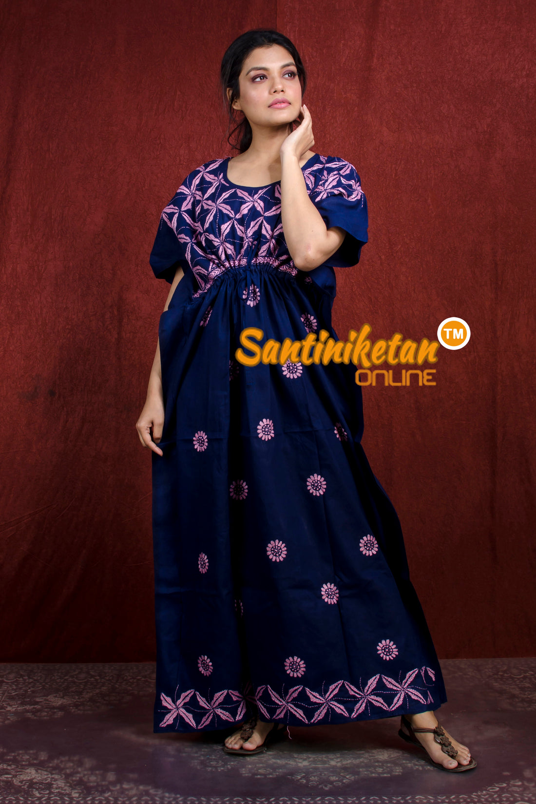 Kantha Hand Embroidery Kaftan SN20218457