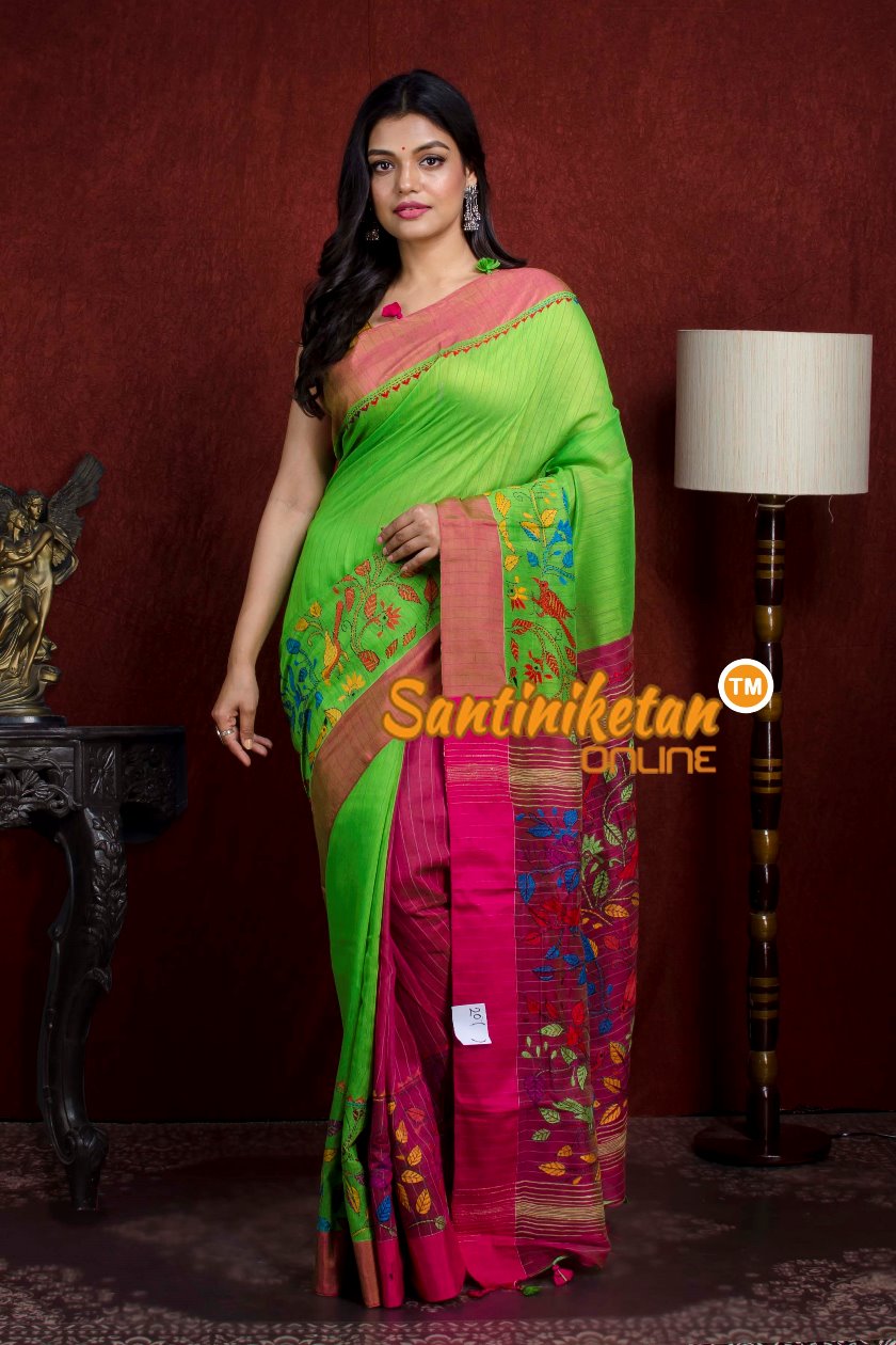 Handloom Cotton Kantha Saree SN20210763