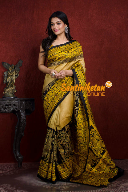 Hand Block On Murshidabad Silk SN20211071