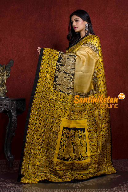 Hand Block On Murshidabad Silk SN20211071