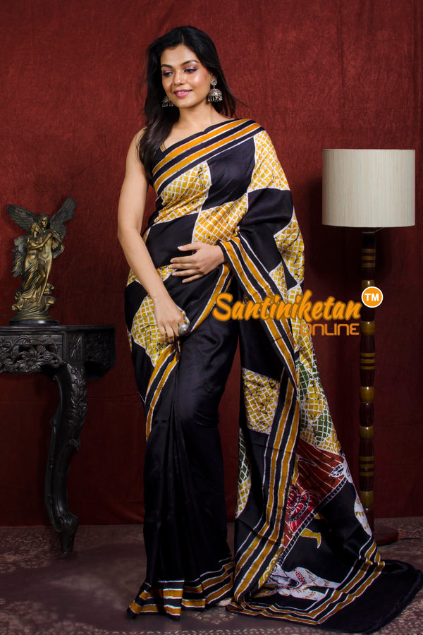 Hand Batik On Murshidabad Silk SN20212100