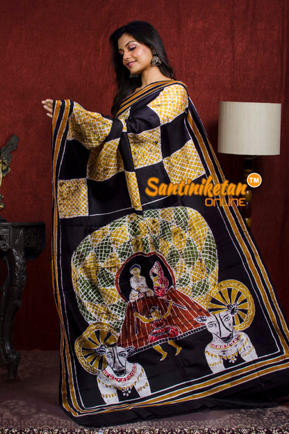 Hand Batik On Murshidabad Silk SN20212100