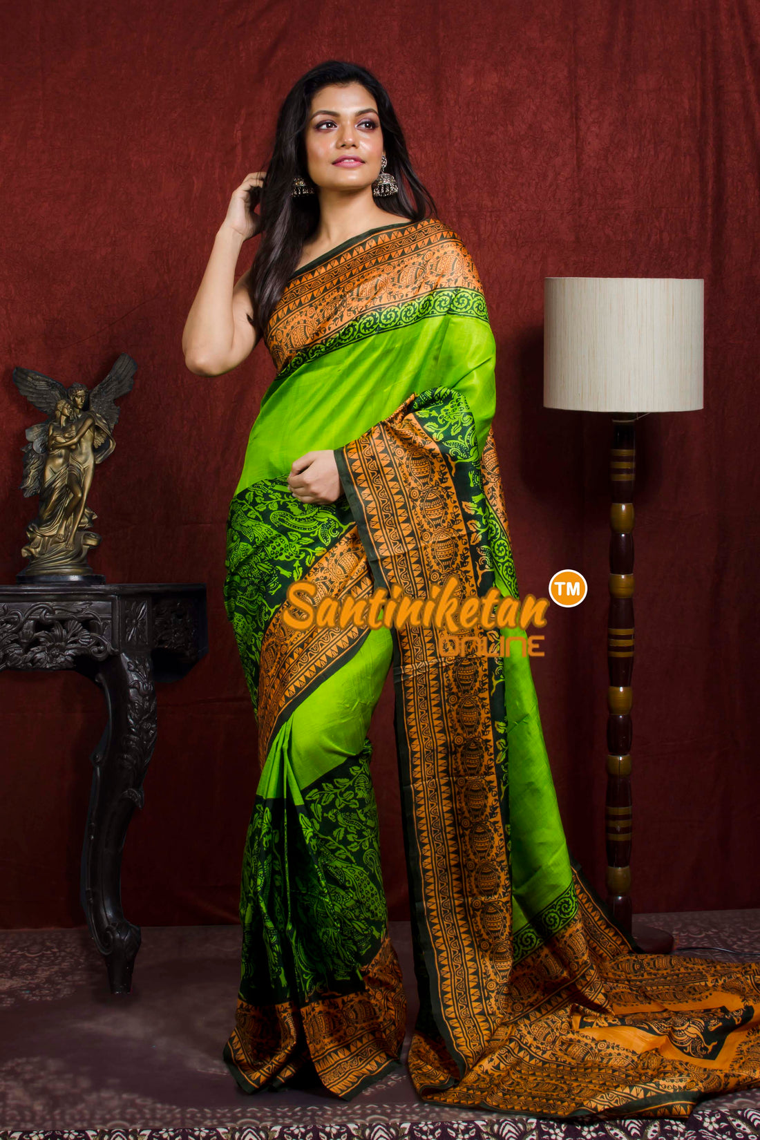 Hand Block On Murshidabad Silk SN20212103