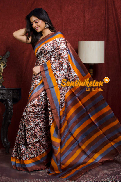 Hand Block On Murshidabad Silk SN20212120